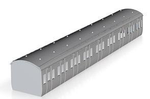 LMS GEC EMU intermediate composite coach 1/148 scale
