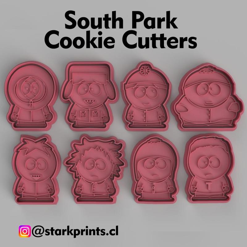 SET OF 8 SOUTH PARK COOKIE CUTTER
