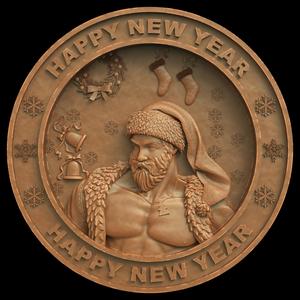 3D Model STL File for CNC Router Laser & 3D Printer 3926 Santa Claus, Holidays 074