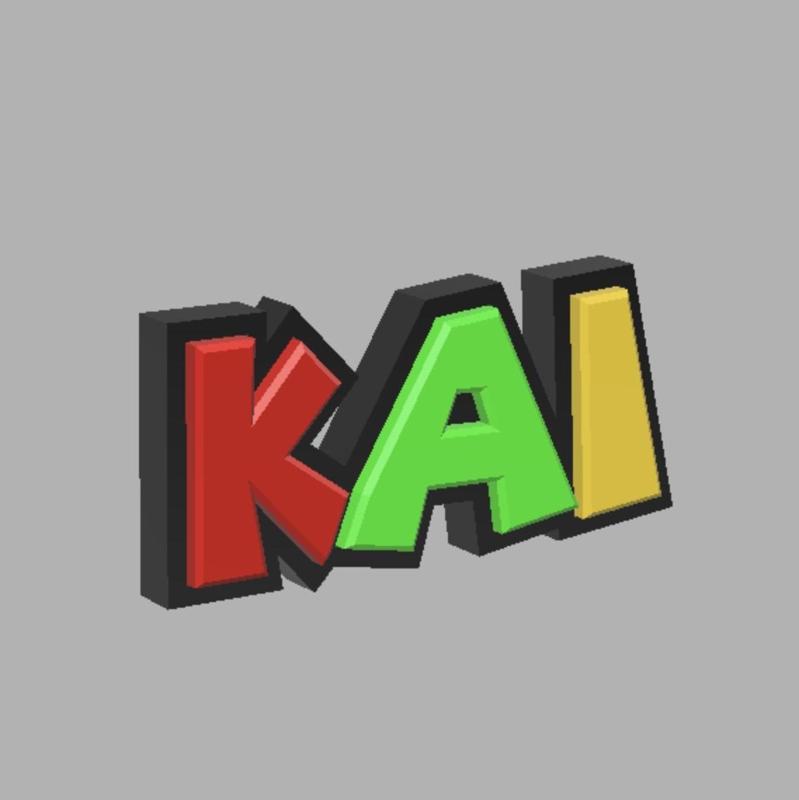 KAI - 3D Super Mario Themed Custom Name Plate / Sign