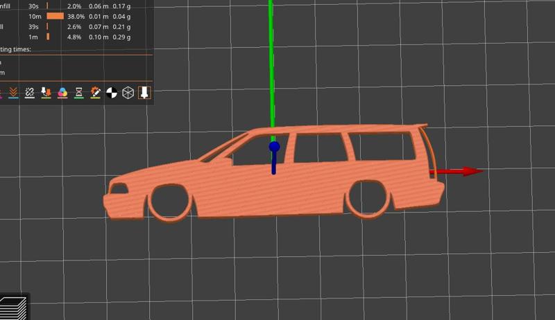 Volvo V70 1997-2000 key silhouette