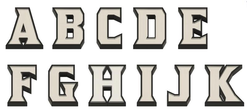 LED Alphabet Font Kirsty Bold Name Lamp by T-D3SIGN
