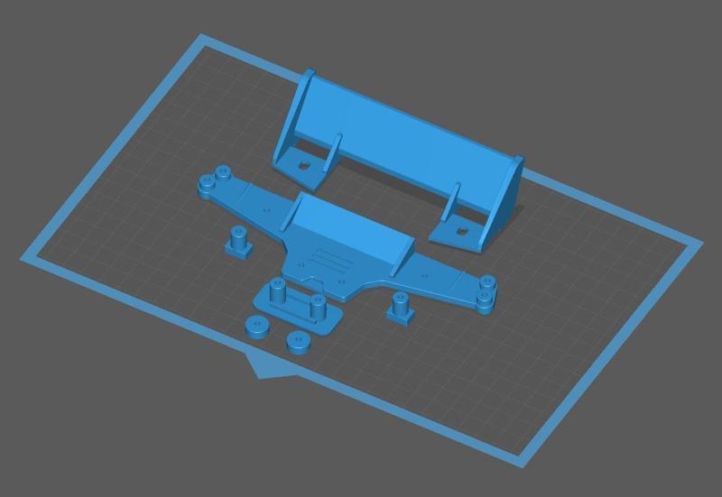 Mini4WD Aero Hi-Mount Roller Set (Rear Wing Only)