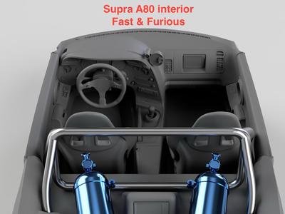 Supra MK4 interior FF1 for tamiya 1/24