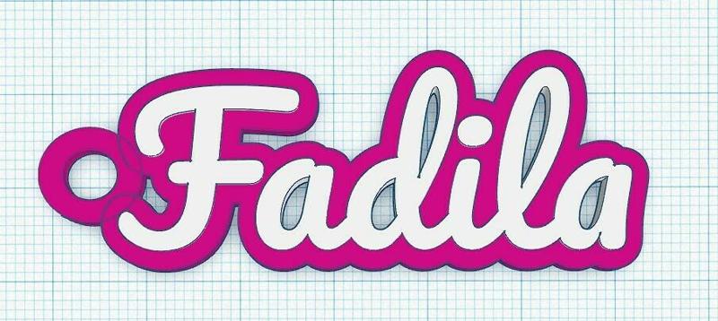 Fancy Keychain Name Tag - Fadila