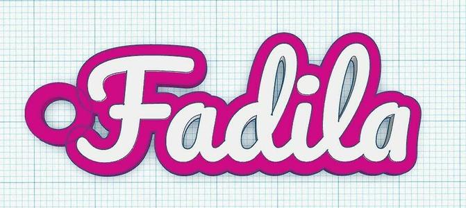 Fancy Keychain Name Tag - Fadila