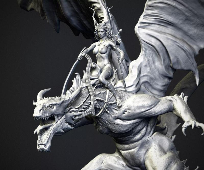 Mistress of the Dragons 3d printable