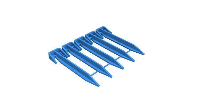 Robot lawn mower guide cable peg