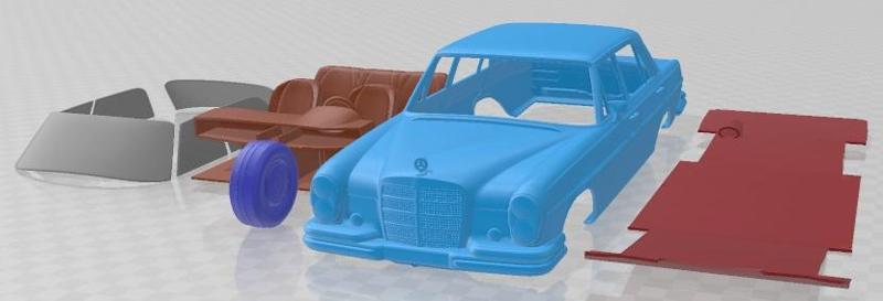 Mercedes Benz 280 W108 SEL 1972 Printable Car