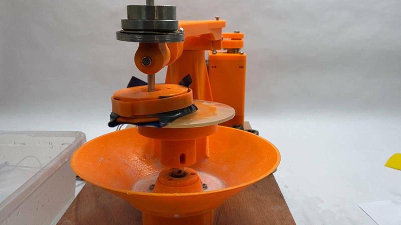 3D printed optical lens grinding and polishing machine