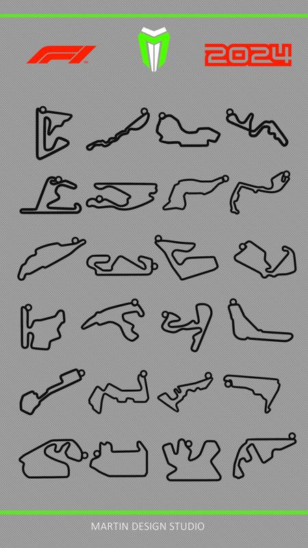 KEYRINGS, Racing circuits, F1 2024