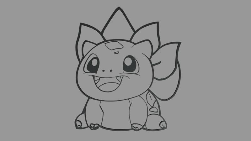 Bulbasaur Silhouette Wall // Design 01