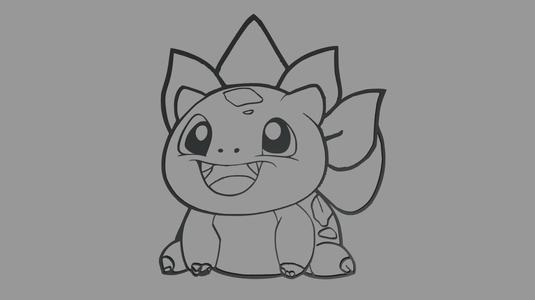 Bulbasaur Silhouette Wall // Design 01