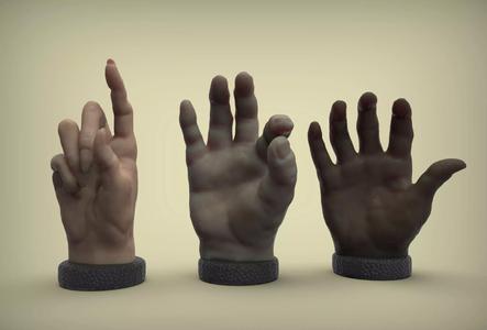 Sculpted hands