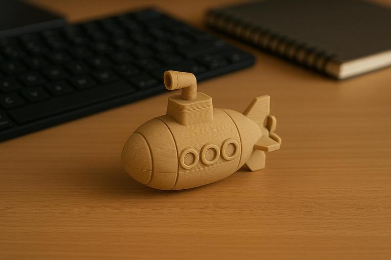 3D Printable Cute Submarine Toy – Cartoon STL Model for Kids and Decor