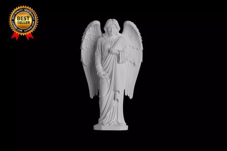 Serene Angel with Wings 3D Printable Statue