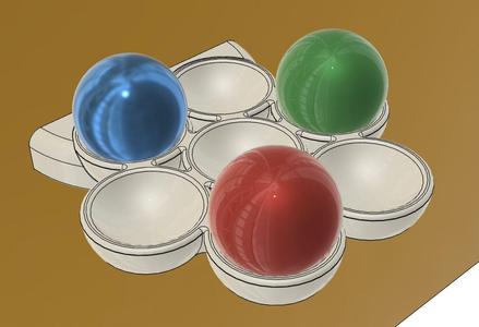 Juggling ball holder storage with wall bracket including Gcode for PETG fuzzy skin effect