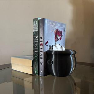 WITCH CAULDRON BOOKEND AND BOOKMARK HOLDER