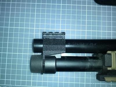 Picatinny rail front sight base for Tokyo Marui M870 Breacher airsoft shotgun