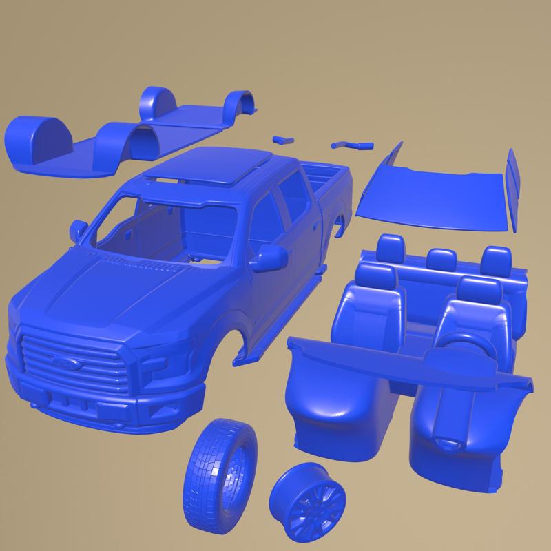 Ford F-150 Super Crew Cab XLT 2014 Printable Car In Separate Parts