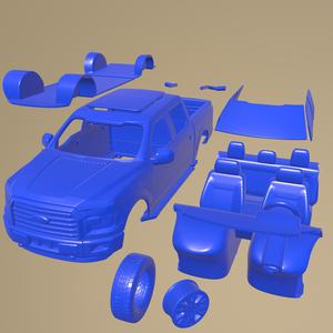 Ford F-150 Super Crew Cab XLT 2014 Printable Car In Separate Parts