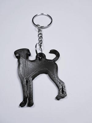 Dalmatian silhouette keychain