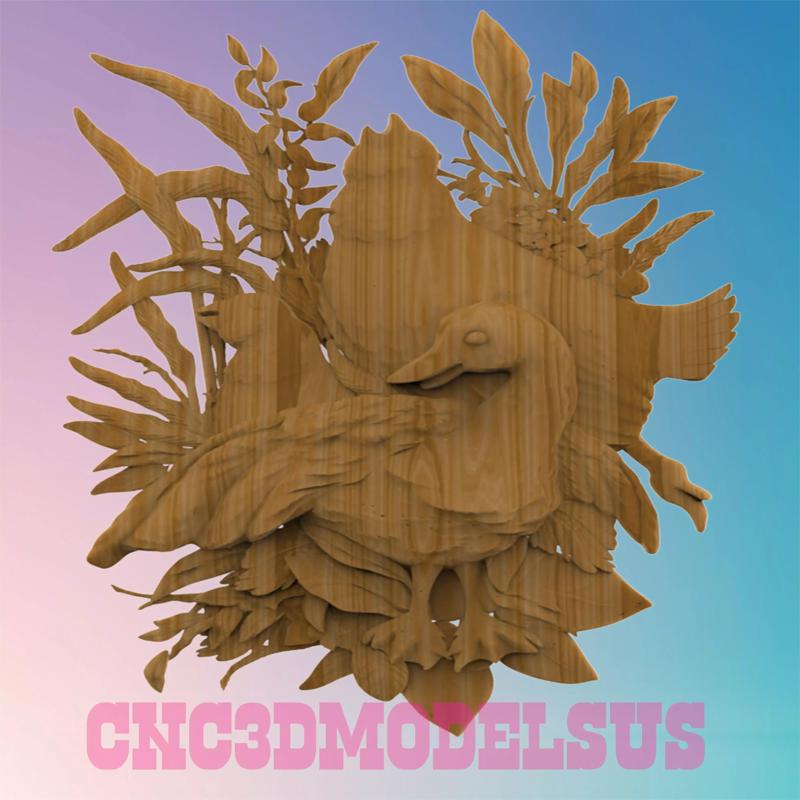 Duck and Capercaillies 3D MODEL STL FILE FOR CNC ROUTER LASER