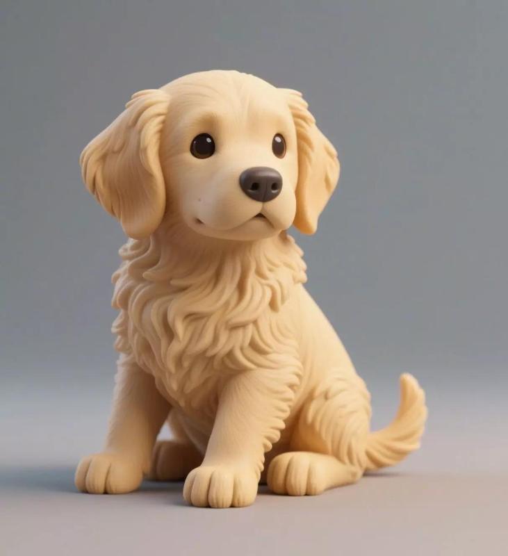 Golden Retriever Puppy   Cute Dog Figurine