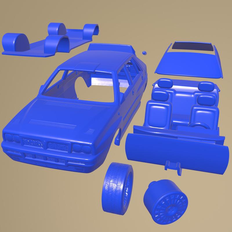Lancia Delta Integrale Martini 1992 Printable Car In Separate Parts