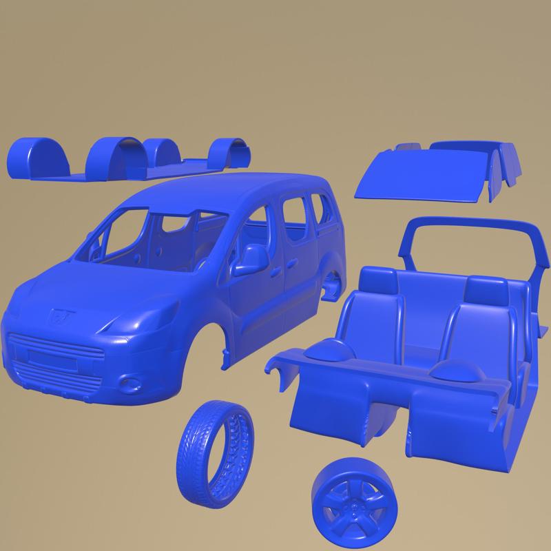 Peugeot Partner Tepee 2011 PRINTABLE CAR IN SEPARATE PARTS