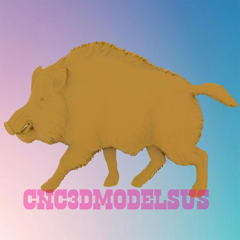 boar 2 Pig 3d 3D MODEL STL FILE FOR CNC ROUTER LASER