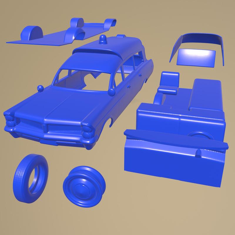 Pontiac Bonneville StationWagon Ambulance Kennedy 1963 PRINTABLE IN SEPARATE PARTS