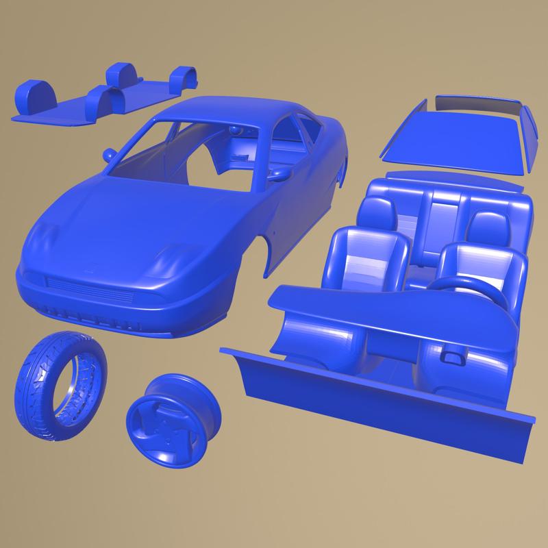 FIAT COUPE PININFARINA 1998 PRINTABLE BODY CAR IN SEPARATE PARTS