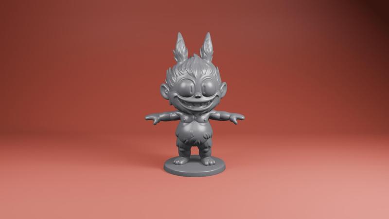 Funny Monster Figurine – 3D Printable Cute & Creepy Character Model