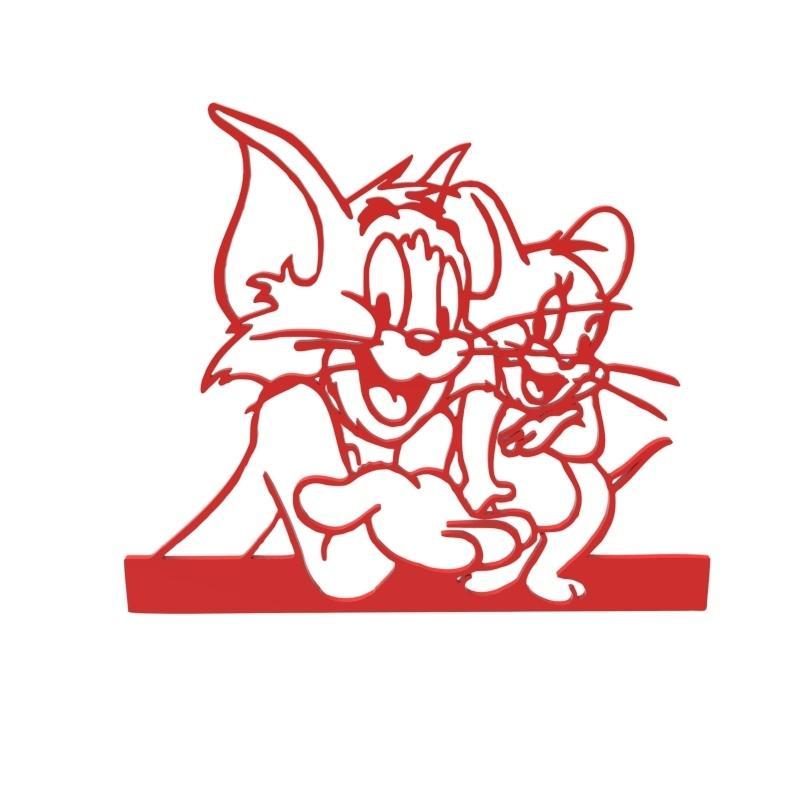 Tom and Jerry logo and wall art