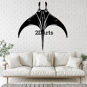 Manta Ray 2D Wall Art/Window Art - Digital STL & SVG File