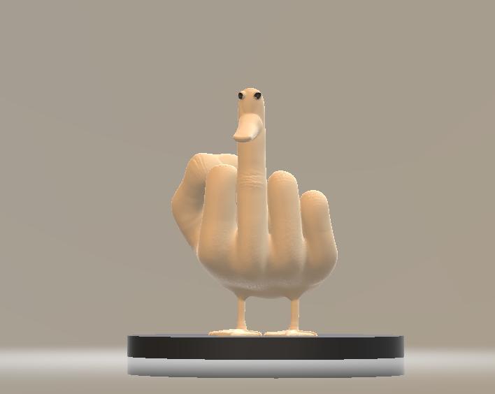 MIDDEL FINGER BIRD STYLE TOY 3D PRINTABLE MODEL