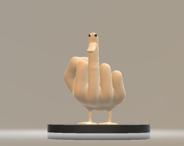 MIDDEL FINGER BIRD STYLE TOY 3D PRINTABLE MODEL