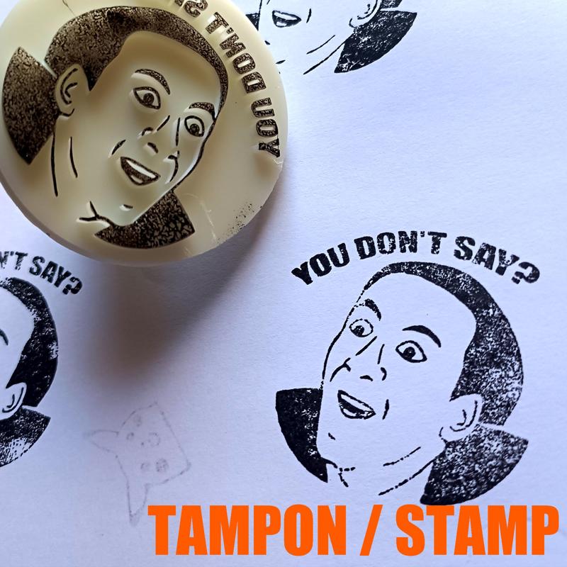 TAMPON MEME - STAMP you don't say Nicolas cage WITH HANDLE