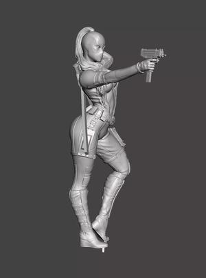Lady Red 3D Model stl 3d print ready