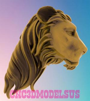 Lion Head 5 3D MODEL STL FILE FOR CNC ROUTER LASER
