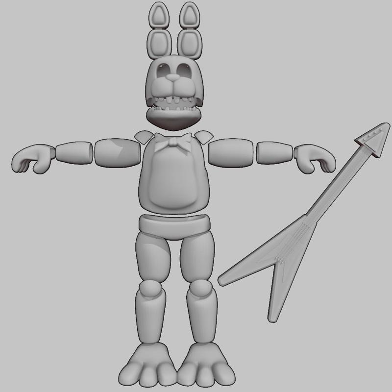 FNAF / FIVE NIGHTS AT FREDDY'S BONNIE UNWITHERED COSPLAY