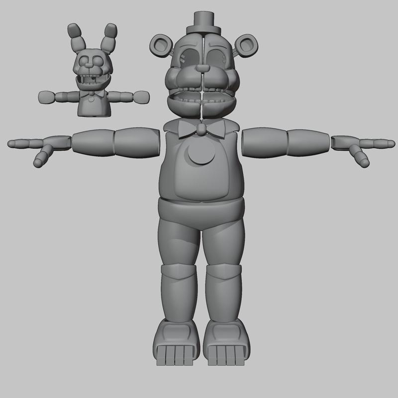 Five Night At Freddy's Funtime Freddy With BonBon Files For Cosplay Or Animatronics