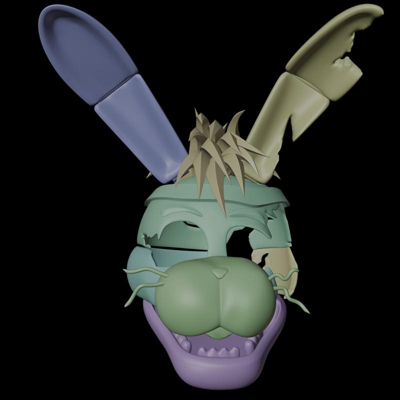 Glamrock Shattered Bonnie Head For Cosplay