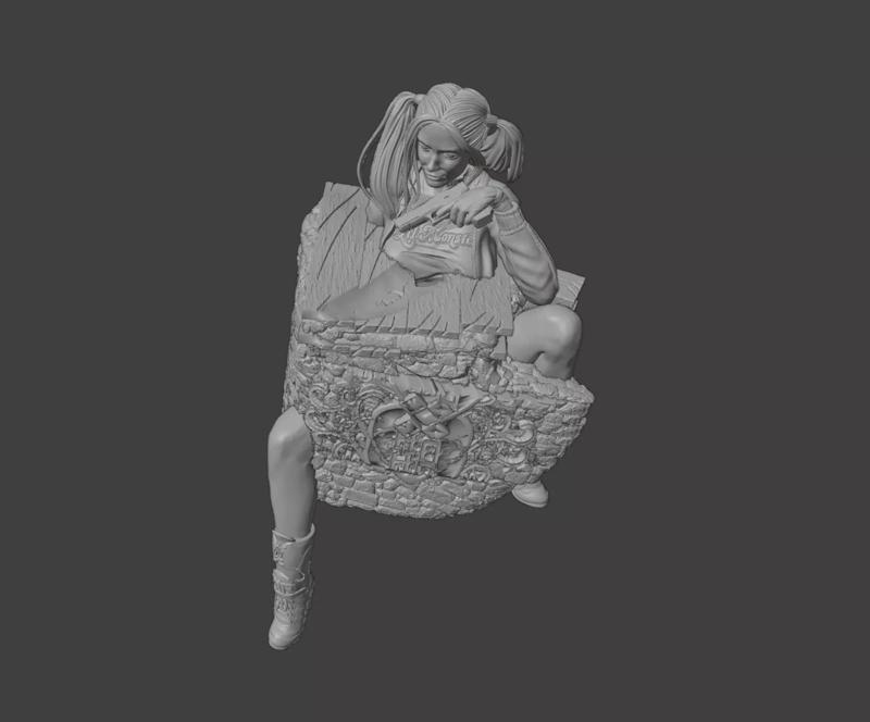 Harley Quin 3D STL Model for printing