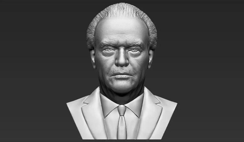 Jack Nicholson bust 3D printing ready stl obj formats