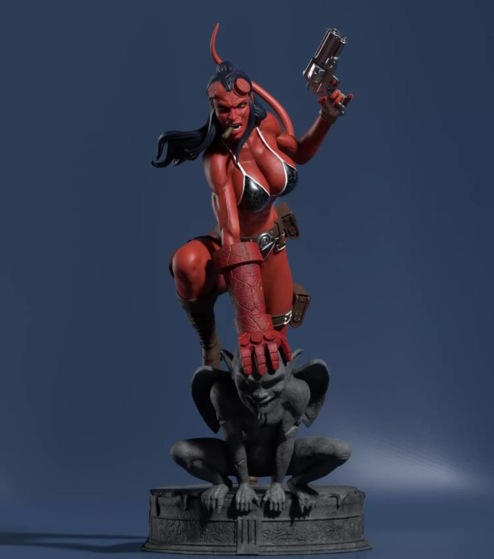 Hellgirl Model2 3d Print