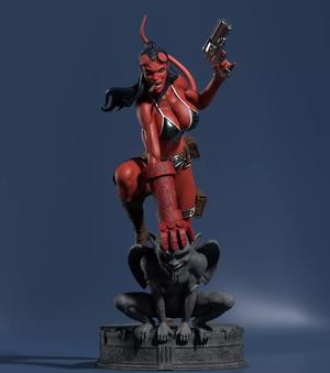 Hellgirl Model2 3d Print