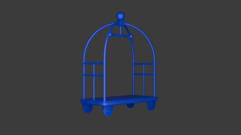 HOTEL LUGGAGE TROLLEY STL