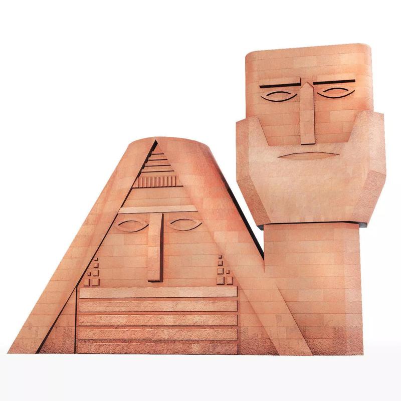 Grandmother and Grandfather sculpture